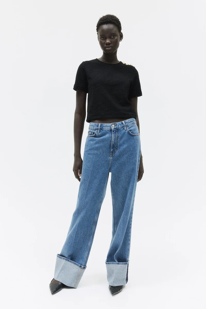 H&M Short Bouclé Top