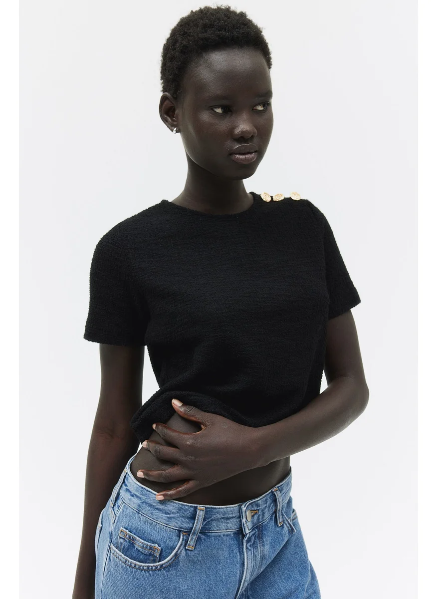H&M Short Bouclé Top