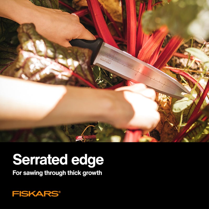 Fiskars Hori Hori Garden Knife with Sheath, Multi-Purpose Heavy Duty Gardening Hand Tool for Weeding, Planting, Digging with Hanging Hole - Image 5