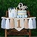 DCJHFJ Baby Boy First Birthday Party Decorations For Blue High Chair Banner With One Cake Topper Crown Hat - Image 3