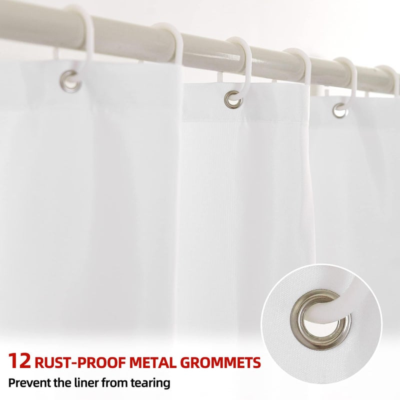 YI & ZE Yellow Ombre Shower Curtain Sets for Bathroom Accessories Fabric Polyester Waterproof Modern Shower Curtain Liner with 12 Hooks W72xL72 - Image 2