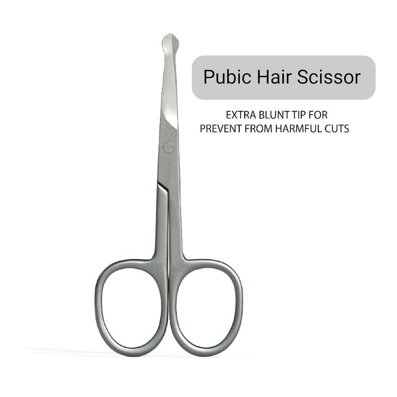 Generic Precision Pubic Hair Trimming Scissors Rounded Tips for Safe Grooming Stainless Steel Shears for Men and Women Multipurpose Easy Handle Design Pack of 1  - Image 2