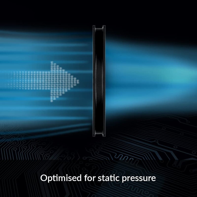 ARCTIC P12 Slim PWM PST (3 Pack) - PC Fans, 120mm Case Fan with PWM Sharing Technology (PST), Pressure-optimised, Quiet Motor, Computer, Extra Slim, 300â€“2100 RPM - Black - Image 3
