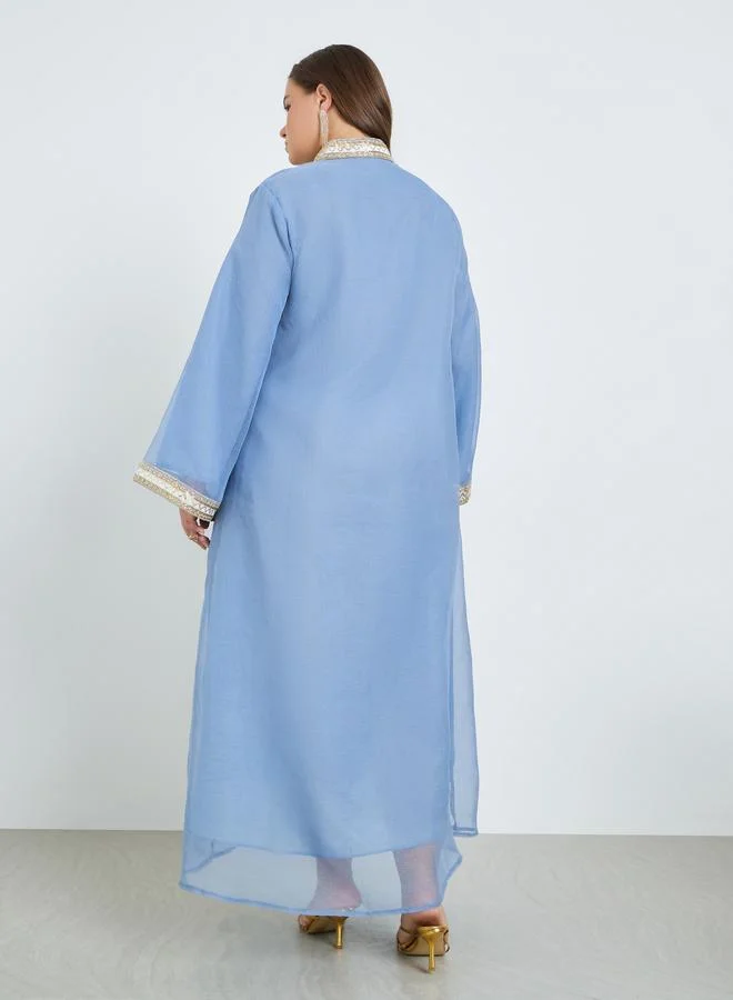 Amirah  Plus Size Embellished Maxi Jalabiya for Women | Best Price UAE