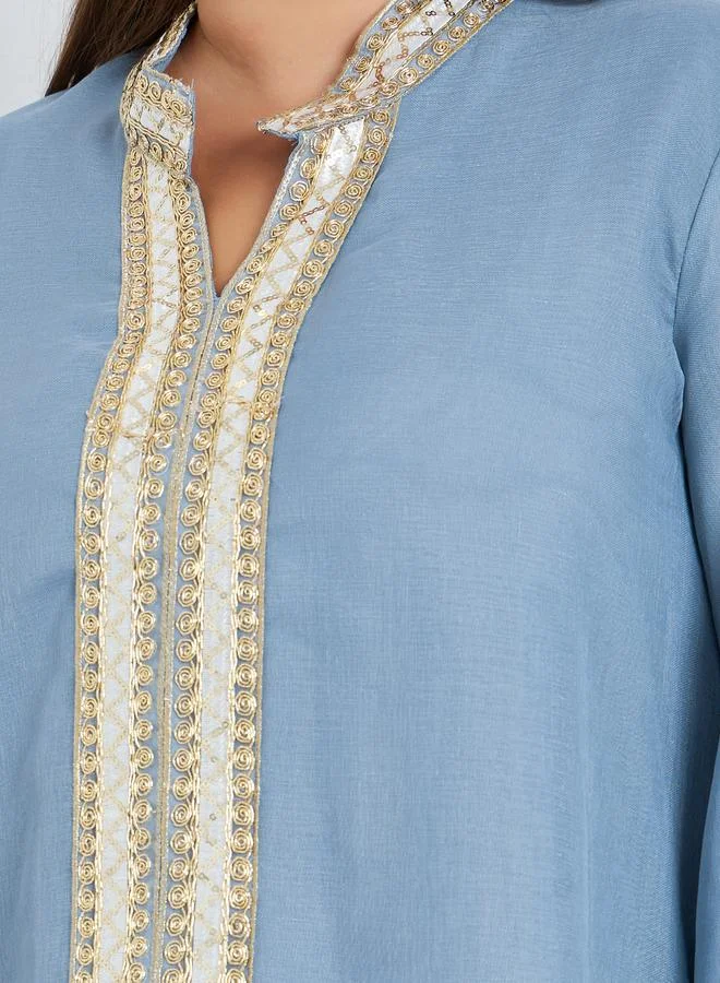Amirah  Plus Size Embellished Maxi Jalabiya for Women | Best Price UAE