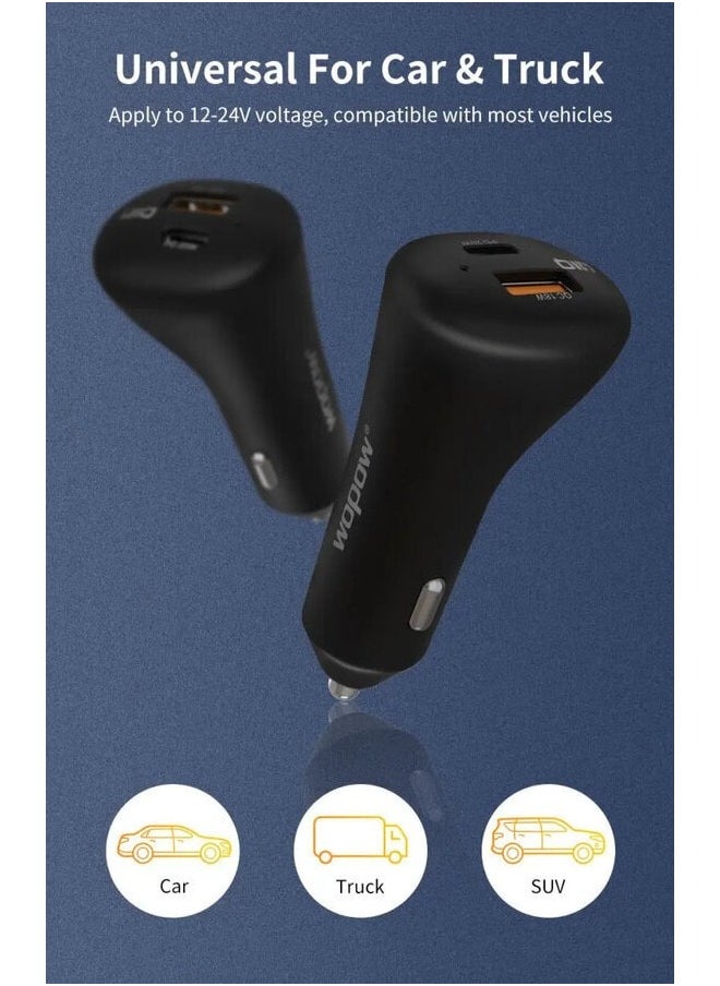 وبو شاحن سيارة من النوع C بقدرة 38 واط ومنفذ USB مزدوج  - Image 4