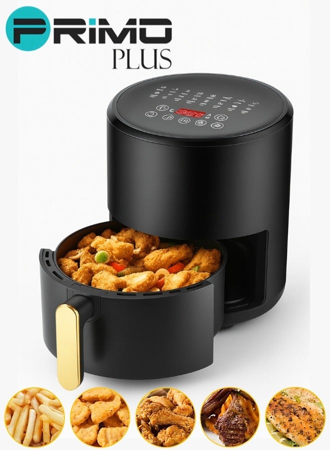 PRIMO PLUS PR508 Digital Air Fryer – 4L Capacity, 2400W Power, LED Touch Screen with Presets, 360° Rapid Air Circulation for Healthier Cooking with Little to No Oil, 30-Min Timer, 80–200°C Adjustable Temperature, Non-Stick Dishwasher-Safe Basket, Auto Shut-Off & Overheat Protection – Sleek Black - Image 1