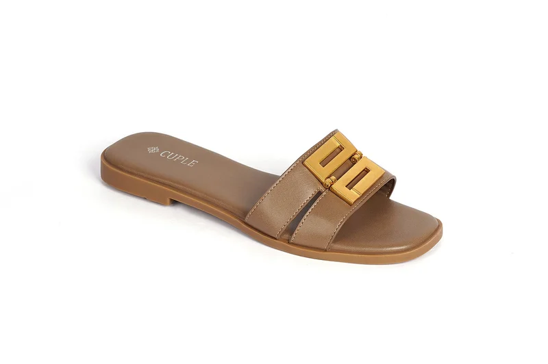 كابلي صندل منزلق نسائي للأناقة اليومية