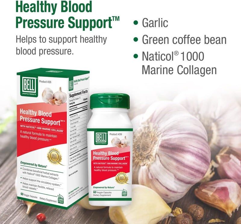 Bell Healthy Blood Pressure Support Unique Blend  Natural Blend of Green Coffee Bean Extract Garlic  Celery Seed Extract Supplements 60 Capsules Vegan NonGMO - Image 3