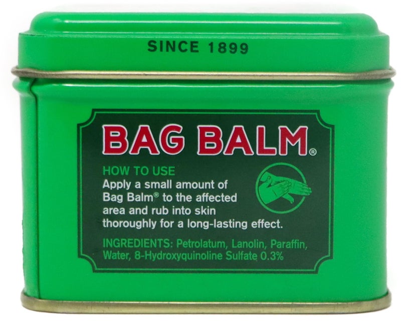 Bag Balm بالم حقيبة مرطب للبشرة - عناية مرطبة كاملة للجسم: لليدين الجافتين، الشفاه، الوجه، القدمين والمزيد - بدون رائحة، خالي من القسوة والبارابين - نهاراً وليلاً، للرجال والنساء، الأصلي من فيرمونت (4 أونصة علبة، صنع في الولايات المتحدة)  - Image 2