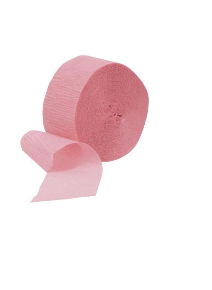 لفة ورق كريب ستريمر 2 بوصة × 120 قدم، عبوة من قطعة واحدة باللون الوردي - Image 1