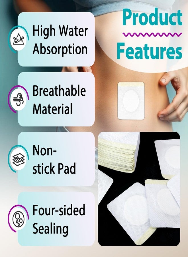 Joworthy 125 Pcs Castor Oil Patches for Belly Button, Self-Adhesive Disposable Castor Oil Pack Wrap with Cotton, Highly Absorbent Core, Breathable and Soft (Patch Only (Oil Not Included)) - Image 3