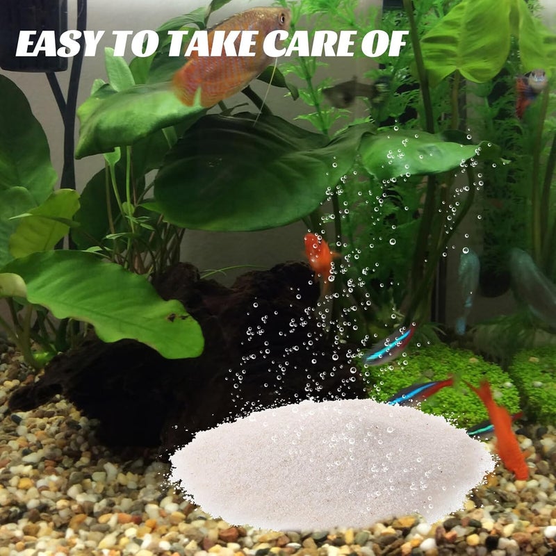 Aquarium Gravel Small White Sand 500g×2 Decorative Gravel for Fish Tank and Outdoor Garden Vase Fillers Landscaping Stones Multi-Function Aquarium Substrate - Image 5