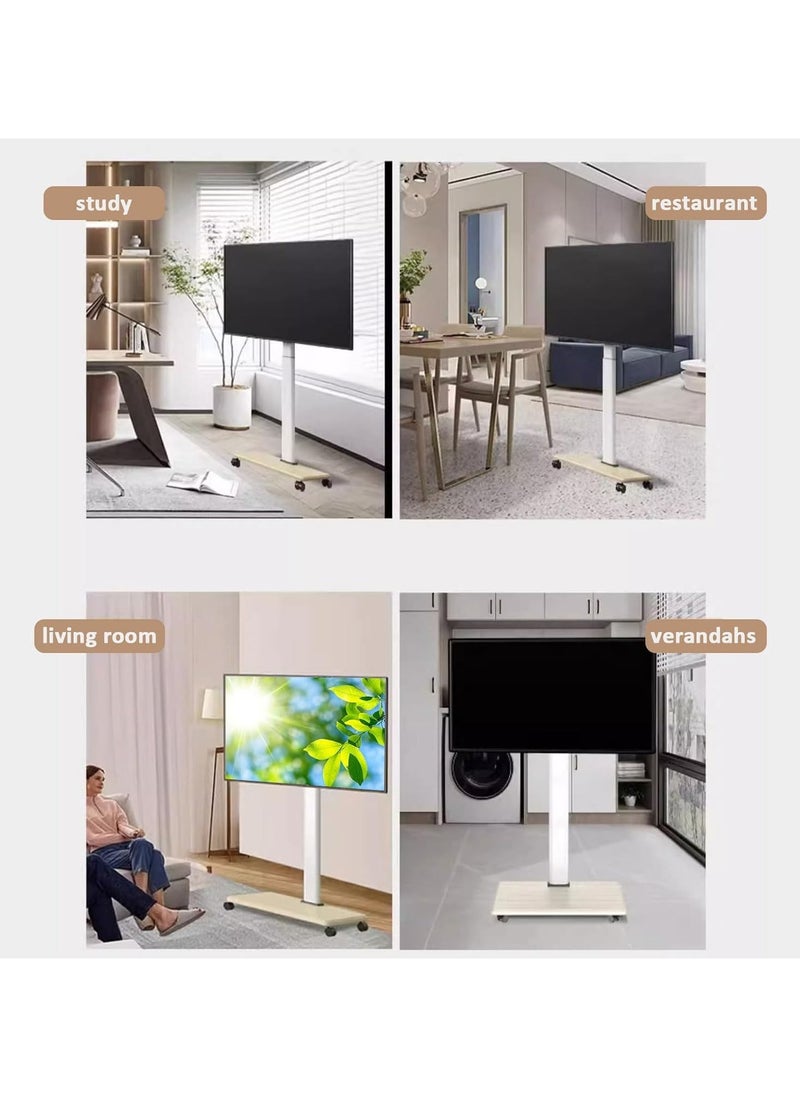 Generic - Movable Tv Stand For 37-75 Inch Lcd Led Flat Panel/Curved Screen Tv Rolling Tv Stand Mobile Holds Up To 88 Lbs Portable Tv Stand Rolling Floor Tv Stand - Image 1