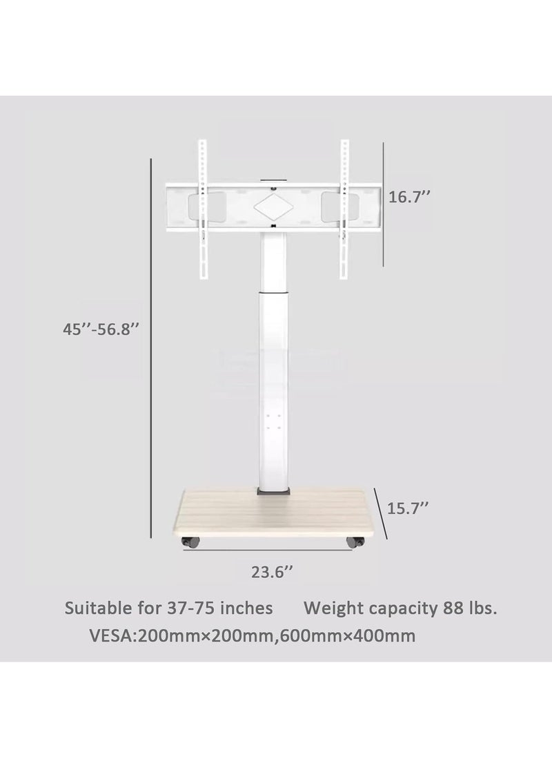 Generic - Movable Tv Stand For 37-75 Inch Lcd Led Flat Panel/Curved Screen Tv Rolling Tv Stand Mobile Holds Up To 88 Lbs Portable Tv Stand Rolling Floor Tv Stand - Image 1