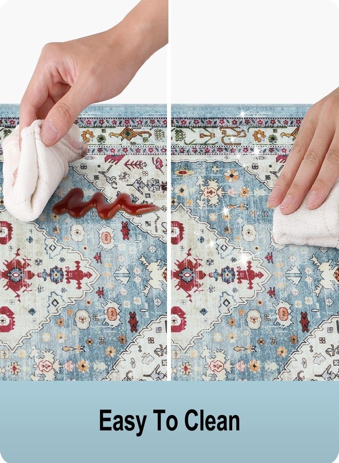 Collive Boho Kitchen Rugs and Mats 2PCS Cushioned Anti-Fatigue Floor Mat, Waterproof Kitchen Rug Set of 2 Non-Skid Comfort Standing Mat for Kitchen,Home,Office,Sink,Laundry,17"x30"+17"x47" - Image 5