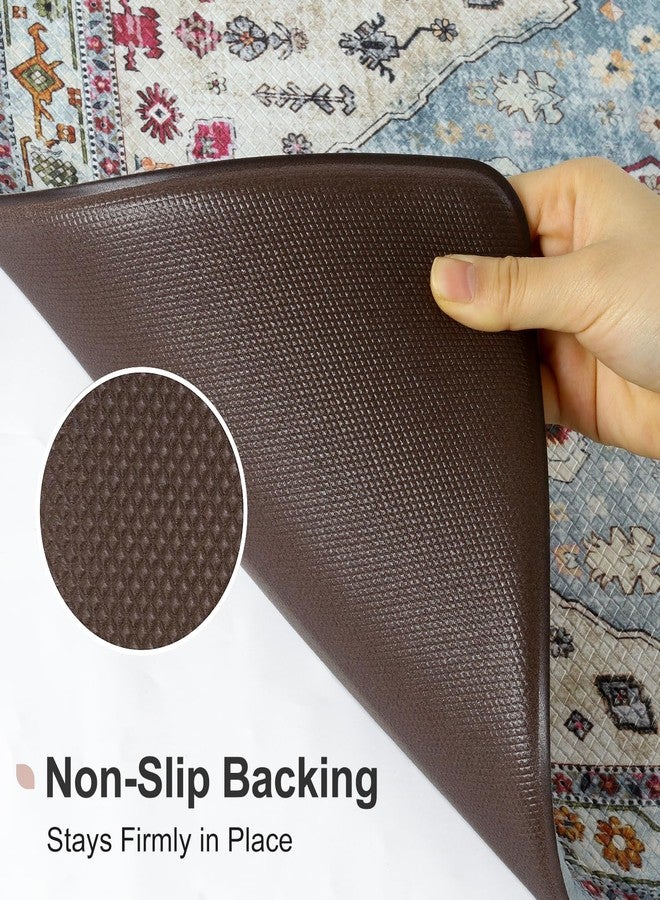 Collive Boho Kitchen Rugs and Mats 2PCS Cushioned Anti-Fatigue Floor Mat, Waterproof Kitchen Rug Set of 2 Non-Skid Comfort Standing Mat for Kitchen,Home,Office,Sink,Laundry,17"x30"+17"x47" - Image 4