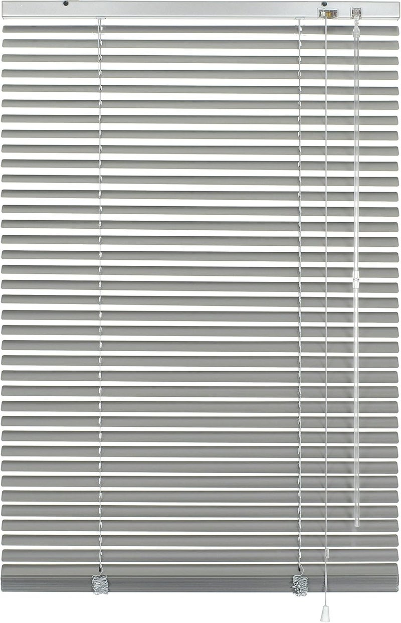 Gardinia Aluminium Venetian Blinds, Visibility, Light and Glare Protection, Wall and Ceiling Mounting, Mounting Kit Included, Aluminium Venetian Blinds, Silver, 80 x 130 cm (WxH) - Image 1