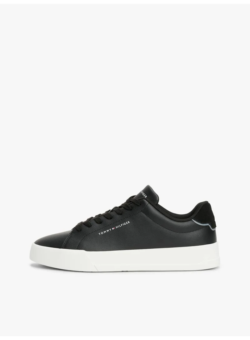 Tommy Hilfiger black Leather Sneakers for Men | Best Price UAE