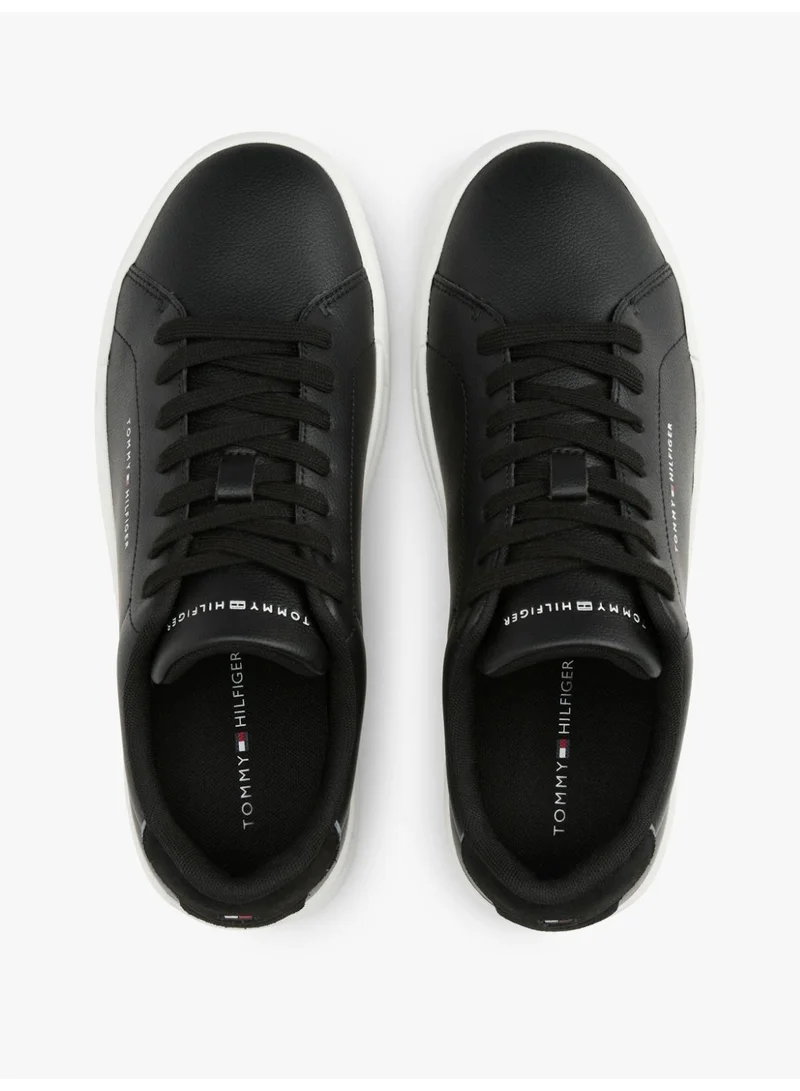 Tommy Hilfiger black Leather Sneakers for Men | Best Price UAE