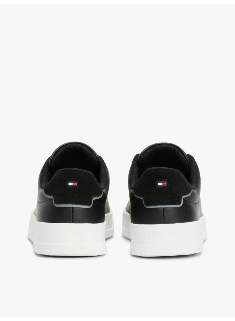 Tommy Hilfiger black Leather Sneakers for Men | Best Price UAE