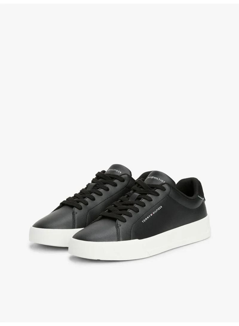 Tommy Hilfiger black Leather Sneakers for Men | Best Price UAE