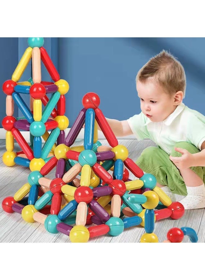 LOVET Magnetic Building Blocks for Kids, 90 Pieces Magnetic Blocks for Kids, Magnetic Toy Building Blocks Set, Magnetic Building Sticks for Boys and Girls 3 Years and Up - Image 3
