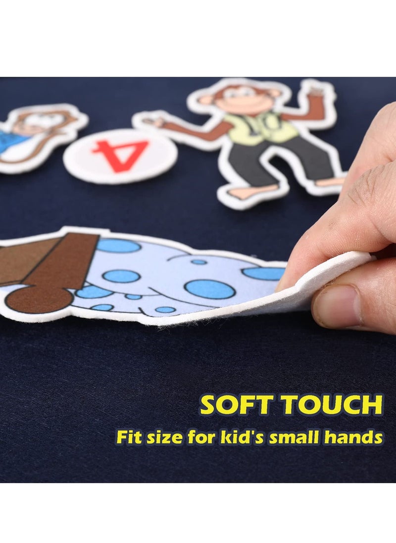SYOSI Felt Board for Toddlers Story Board, Magnetic Flannel Playboards Board for Toddlers, 4 Themed Felt Figures with Storage Bag, Fun Learning Activities for Boys & Girls  - Image 3