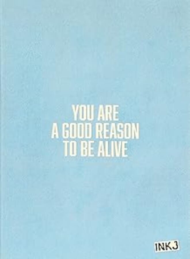 دفتر ملاحظات من نوع inkjection a5160l، أنت سبب وجيه، ورق مبطن باللون الأزرق الفاتح مقاس A5 -