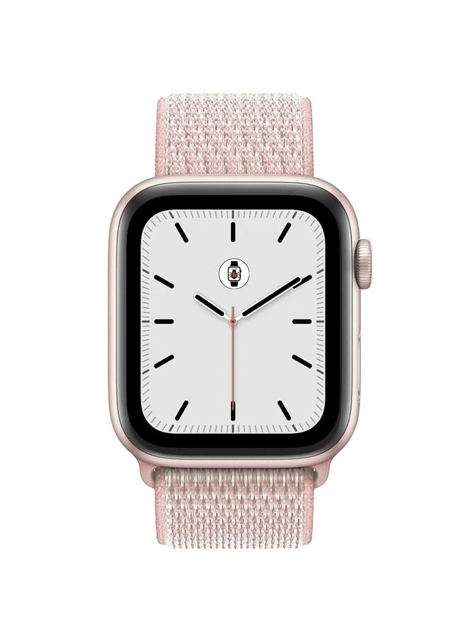 CATANES Apple Watch 42mm 44mm 45mm Nylon Sport Loop Band Compatible with iWatch Series 7/SE/6/5/4/3/2/1 Pearl Pink - Image 2