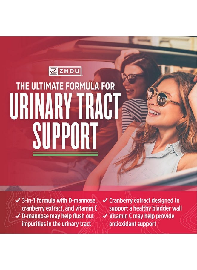 Zhou Nutrition Cran Defense Cranberry Concentrate Urinary Tract Formula Flush Out Impurities And Healthy Bladder Support 3 In 1 Formula Cranberry Extract Dmannose Vitamin C Multi 60 Count  - Image 5