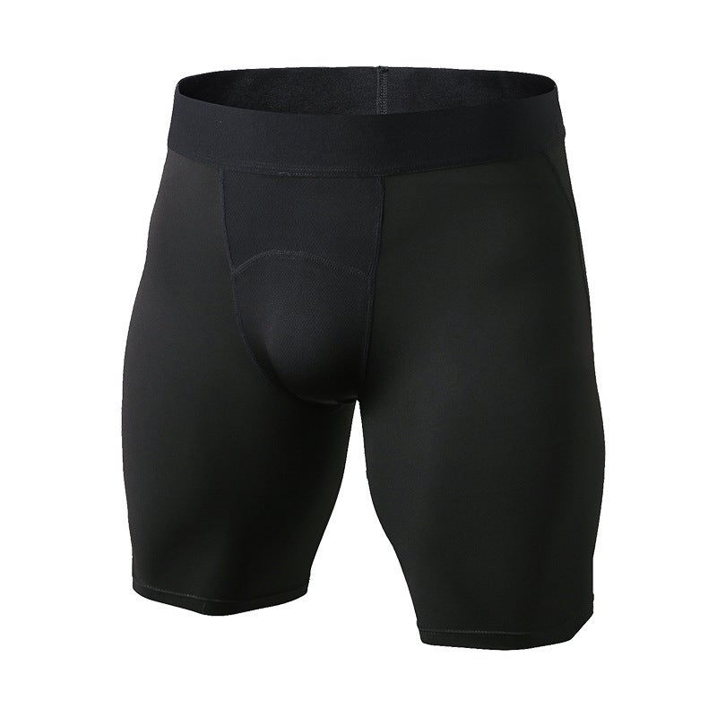 Mens PRO Tight Sports Shorts Basketball Running Fitness Training Mesh Stitching Quick Drying High Stretch Shorts Red - Image 5