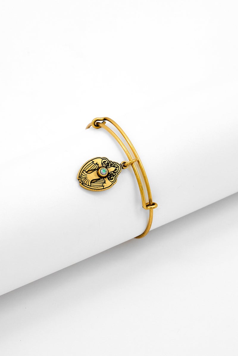 ALEX AND ANI Women Crystal Dove Charm Bracelet, Gold  - Image 1