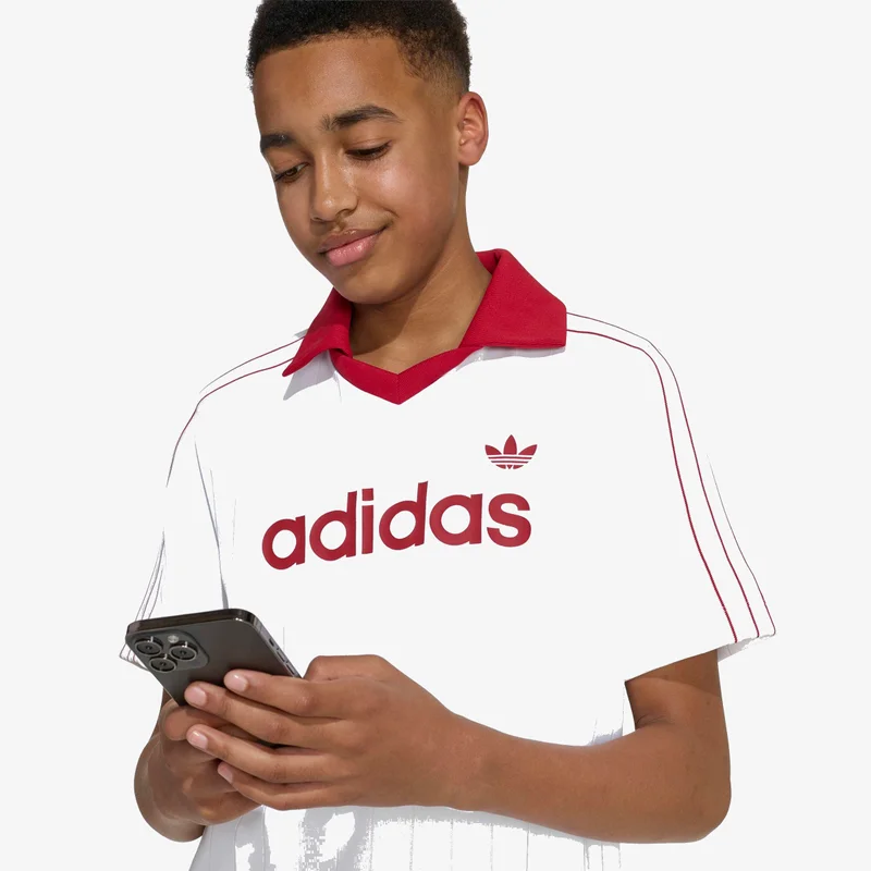 Adidas Originals  LOOSE PINNSTRIPE POLO TEE  | Best Price UAE