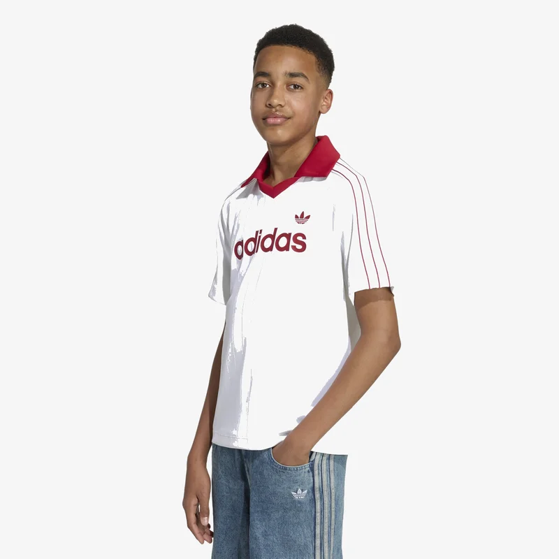 Adidas Originals  LOOSE PINNSTRIPE POLO TEE  | Best Price UAE