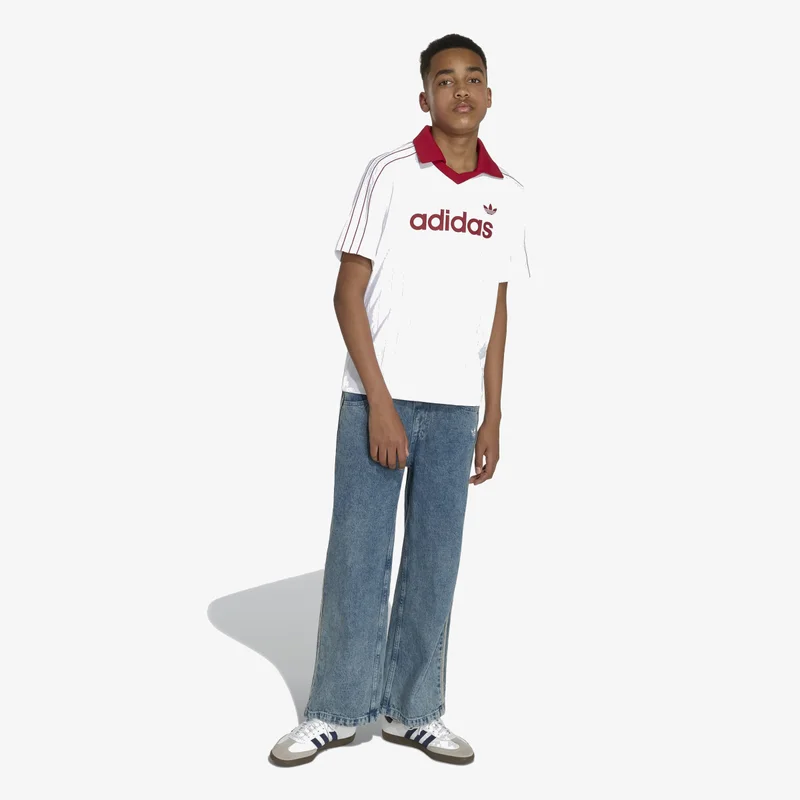 Adidas Originals  LOOSE PINNSTRIPE POLO TEE  | Best Price UAE