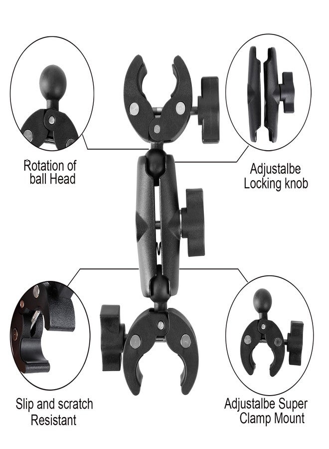 PellKing Camera Motorcycle Mount for Insta360 X5/X4/X3/X2,360 Rotation Metal Action Camera Clamp Holder with 1/4Thread for Moto Bike Bicycle Handlebar, for Insta360 One Go 3,X3/X2/X - Image 5