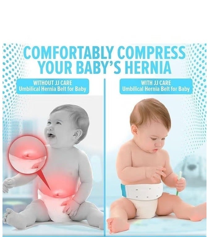Umbilical Hernia Belt for Baby, with 3 Pcs Foam Compression Pads, Stretchable and Breathable Baby Belly Button Band Hernia for Newborn Umbilical Cord (Blue) - Image 4