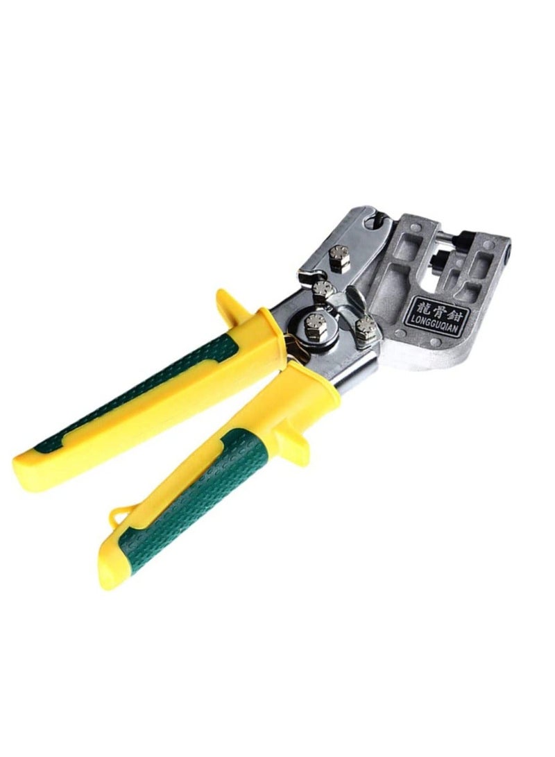 Metal Stud Nailless Crimper Drywall Tools Single Hand Punch Lock Crimper Framing Fastening Crimping Hand Tool for Wire Cable Cutting Crimping Yellow - Image 4