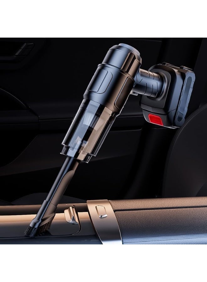 High-power cordless handheld vacuum cleaner, battery operated, 230ml dustbin, 2-brush cleaning kit, rechargeable portable vacuum cleaner for car, suitable for home, pet hair, and keyboard crumbs. - Image 2