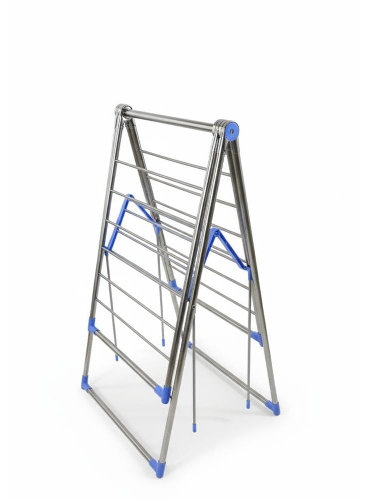 Spaceshoop Heavy Duty Stainless Steel Folding Clothes Drying Rack   Large Rustproof Indoor Outdoor Laundry Hanger  Space Saving Stable   V Design Air Dryer Stand - Image 2