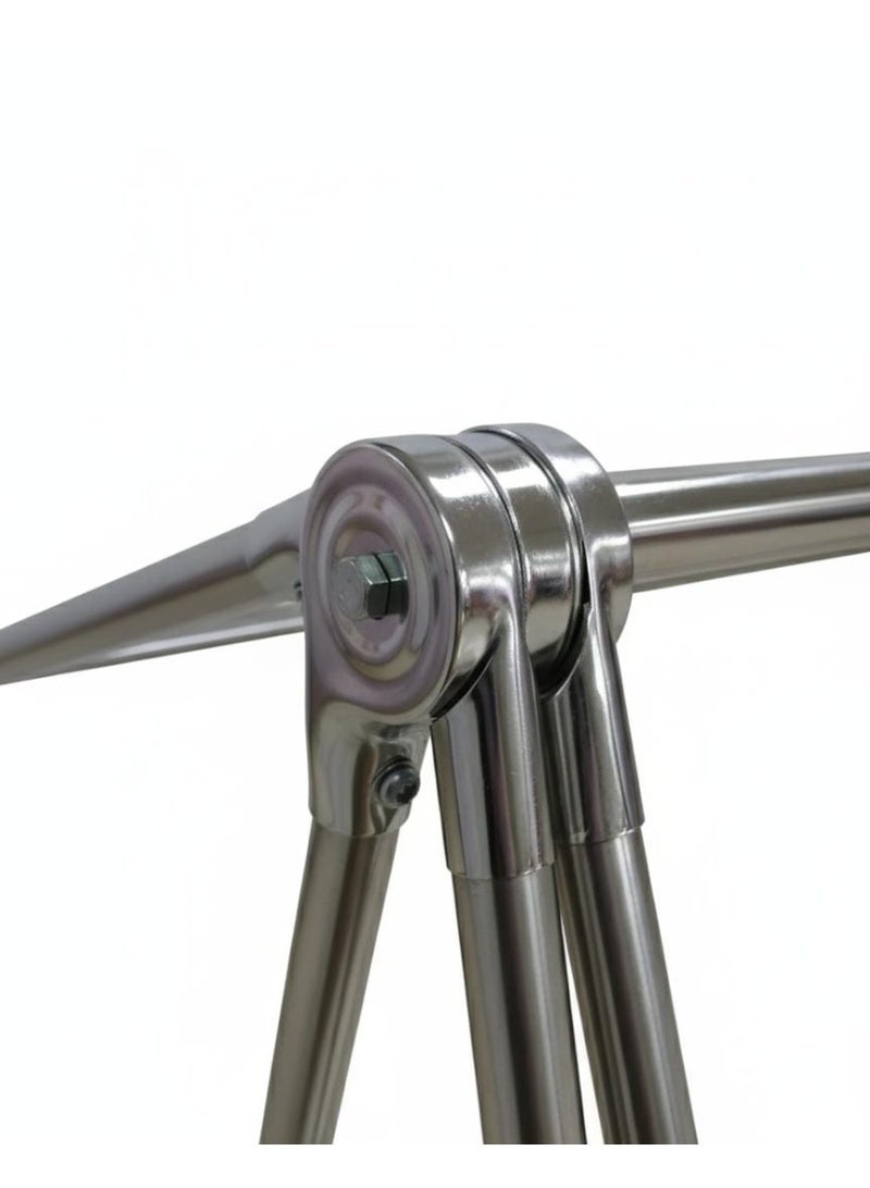 Spaceshoop Heavy Duty Stainless Steel Folding Clothes Drying Rack   Large Rustproof Indoor Outdoor Laundry Hanger  Space Saving Stable   V Design Air Dryer Stand - Image 3