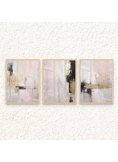 Art Decor Art Decor Framed Fine Art Set of 3 Abstract Modern Print Wall Art Vibrant Abstract at work Portrait Wall Décor for Home Living Room Bedroom Office Gifting  - Image 1