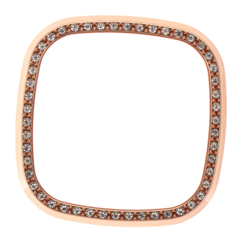 Fitbit Sense Transparent Rose Gold Electroplated Screen Protector Case Full Coverage - Image 2