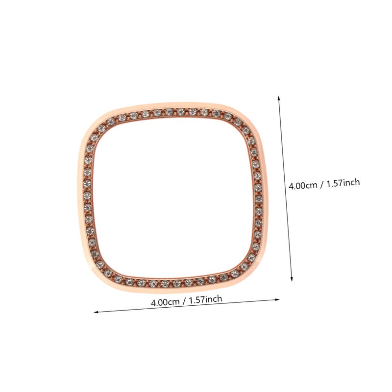 Fitbit Sense Transparent Rose Gold Electroplated Screen Protector Case Full Coverage - Image 3