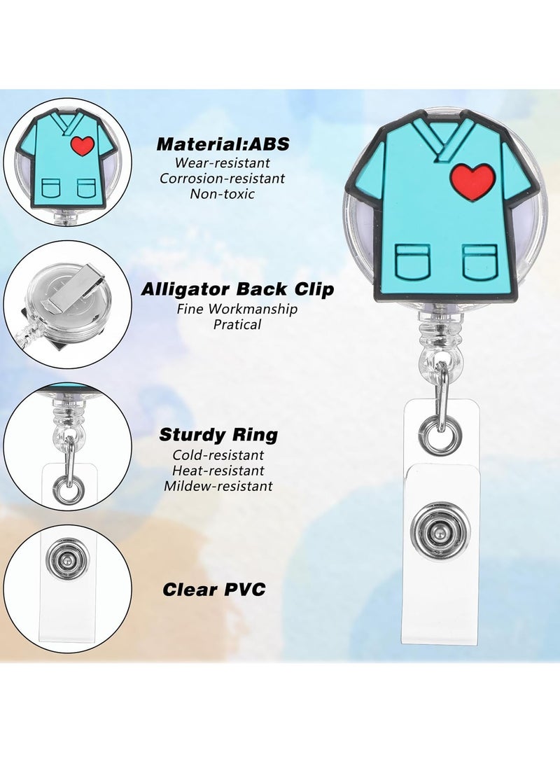 Sylqvxh 10 Pack Nurse Badge Reel Nursing Medical Badge Reels Name ID Holder Retractable Cute Badges Clip Funny Doctor Medical Assistant Nurses Work Accessories - Image 3