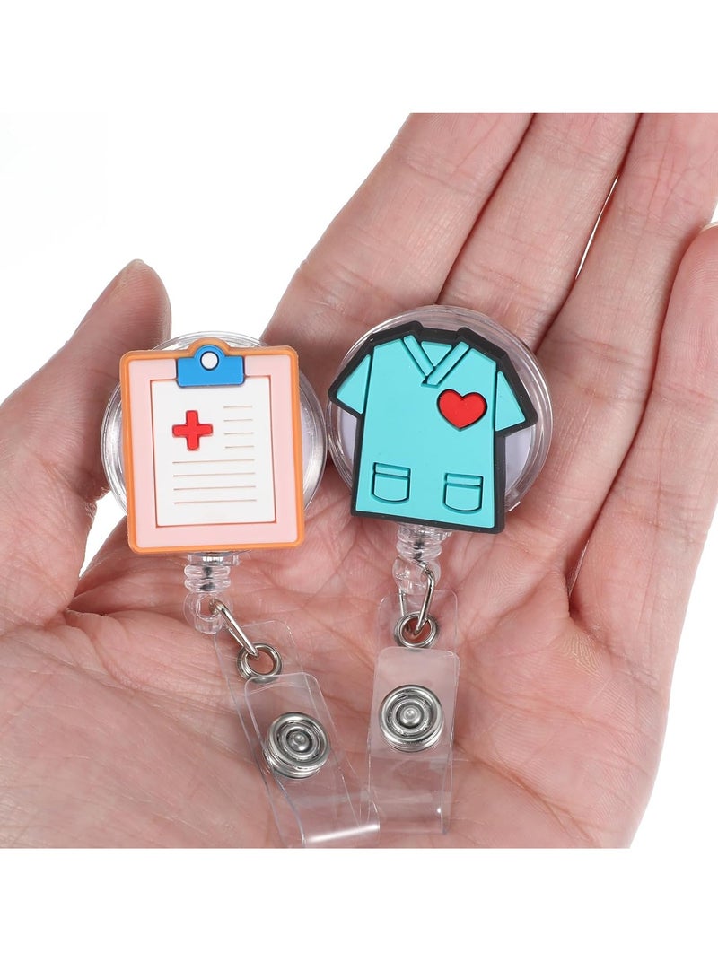 Sylqvxh 10 Pack Nurse Badge Reel Nursing Medical Badge Reels Name ID Holder Retractable Cute Badges Clip Funny Doctor Medical Assistant Nurses Work Accessories - Image 4