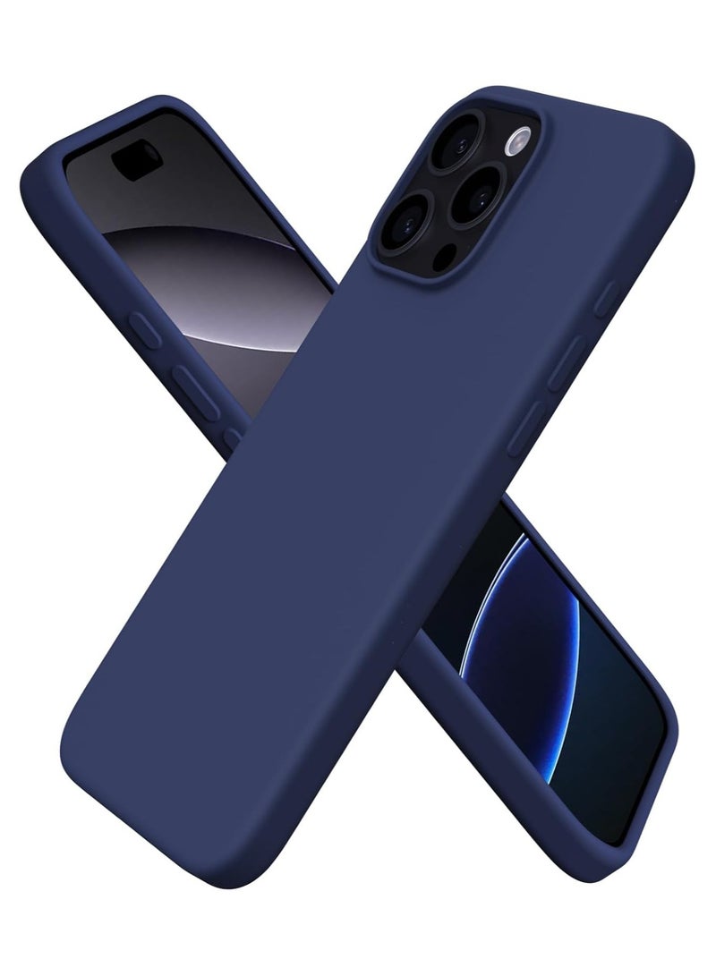 FOCUS iPhone 16 Pro Max Protective Slim Fit Case Liquid Silicone Cover with Full Body Protection Anti-Scratch Shockproof Case