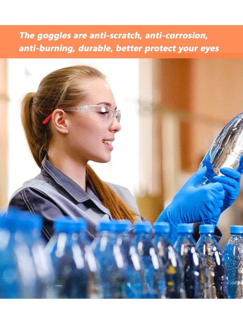 12Pcs PC Transparent Safety Glasses for Work Scratch Resistant Anti Fog Coating Safety Goggles Eye Protection for Woodworking Lab Work Mowing Yard Work Equipment Against Dust  - Image 4