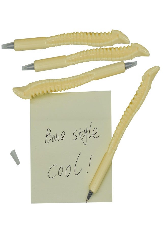 Lopenle 32PCS Novelty Fun Bone Pens Unique Spine Shape Ballpoint Pen Funny Black Ink Pens for Doctor Nurses Present Halloween Party Favors - Image 4